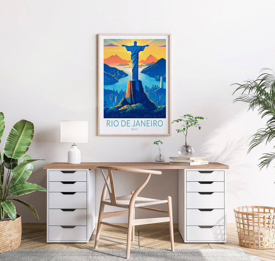 Rio De Janeiro Travel Poster, Brazil City View - Image 2