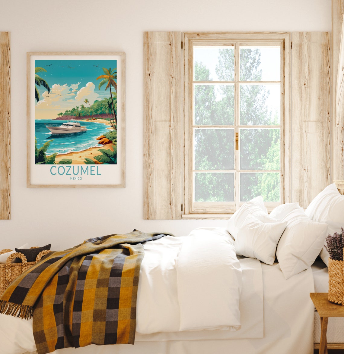 Cozumel Mexico Travel Poster Cozumel Travel Poster Print Mexico Cozumel Island Travel Poster Wall Art Mexico Travel Gift Wall Decor - Image 2