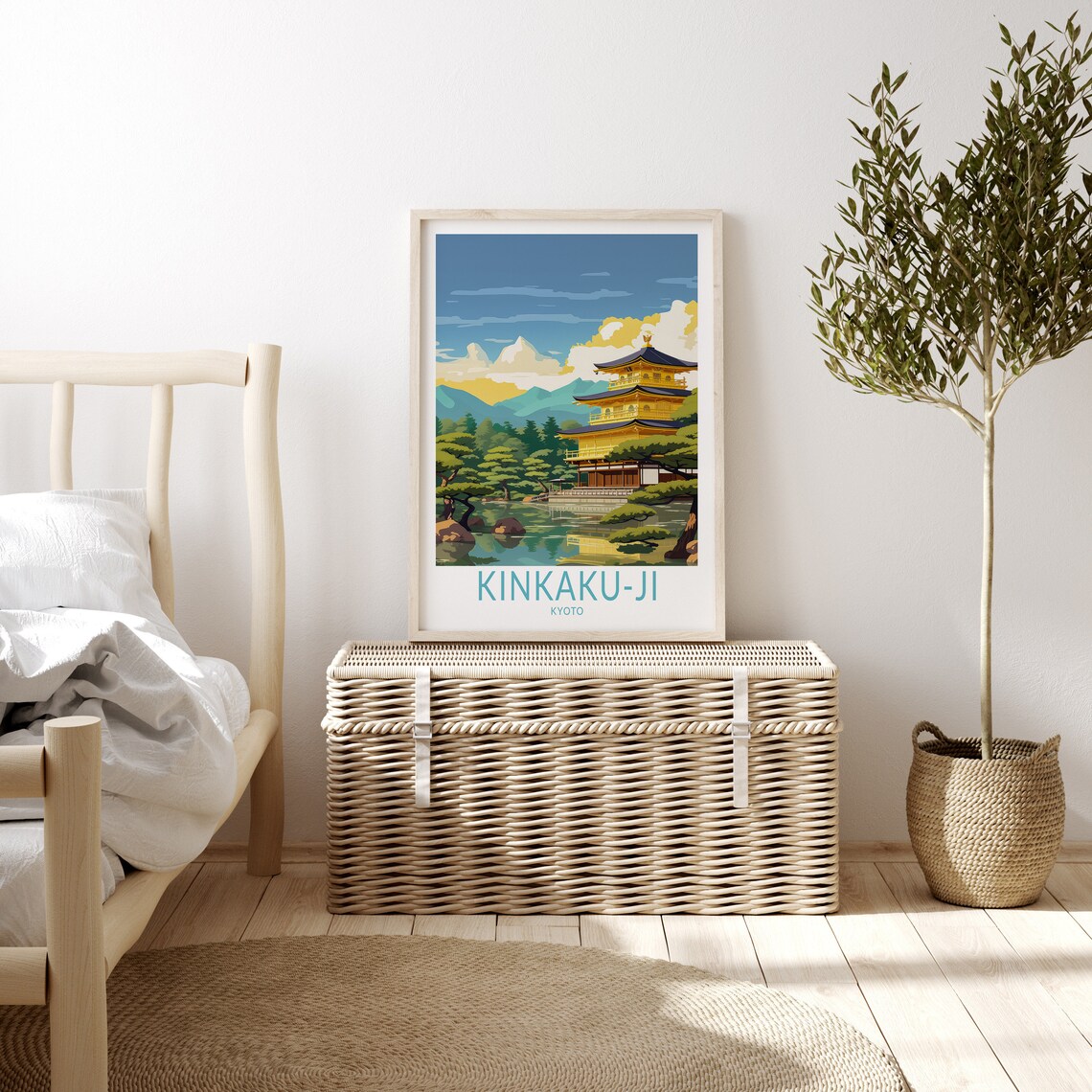Kinkaku-ji Kyoto Japan Golden Pavilion Temple Garden Travel Poster - Image 3