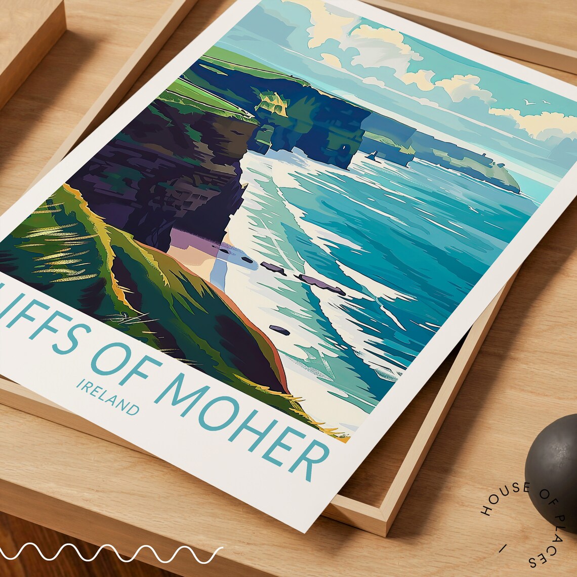 Cliffs Of Moher Coast Travel Poster, Ireland - Image 3