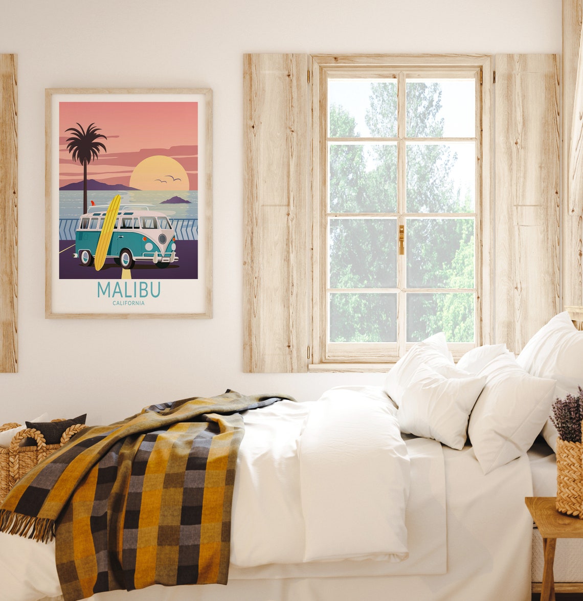 Malibu California Travel Poster Malibu Poster California Usa Postcard Custom Travel Print Personalized Travel Poster Birthday Gifts - Image 2