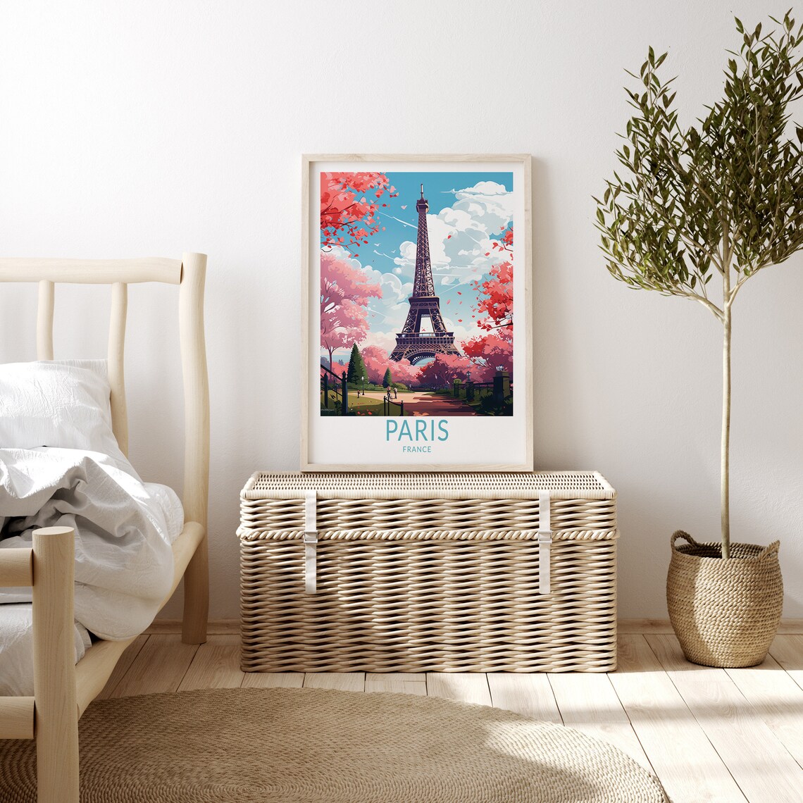 Paris Travel Poster, Eiffel Tower, France Decor - Image 3