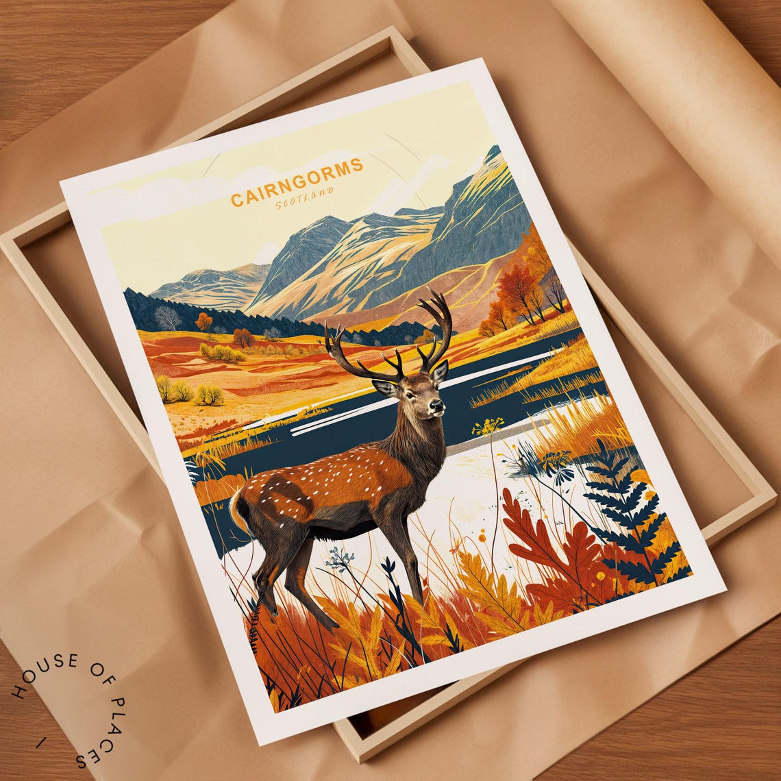 Cairngorms Scotland Travel Poster Cairngorms Scotland Wall Art Scotland Travel Poster City Personalised Gifts Birthday Present - Image 2