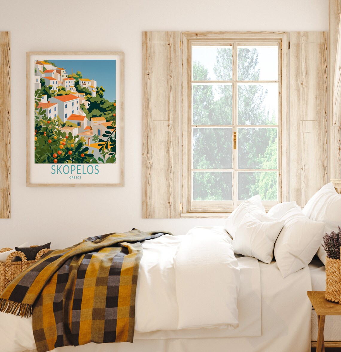 Skopelos Island Greece Travel Poster, Personalized - Image 2