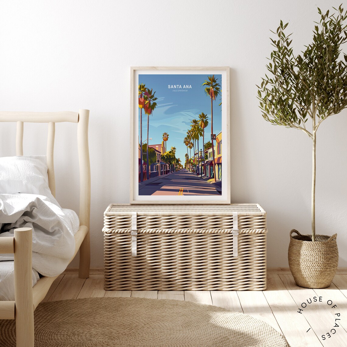 Santa Ana California City Poster California Wall Decor Santa Ana Travel Poster Travel Home Decor Birthday Present - Image 3
