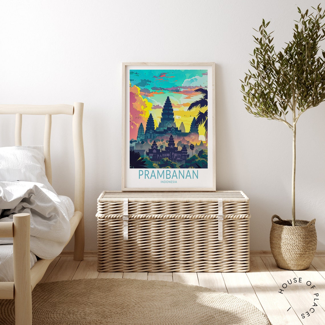 Prambanan Indonesia Travel Poster Indonesia City Wall Art Prambanan Temple Poster Indonesia Gifts Home Decor Birthday Gifts - Image 3