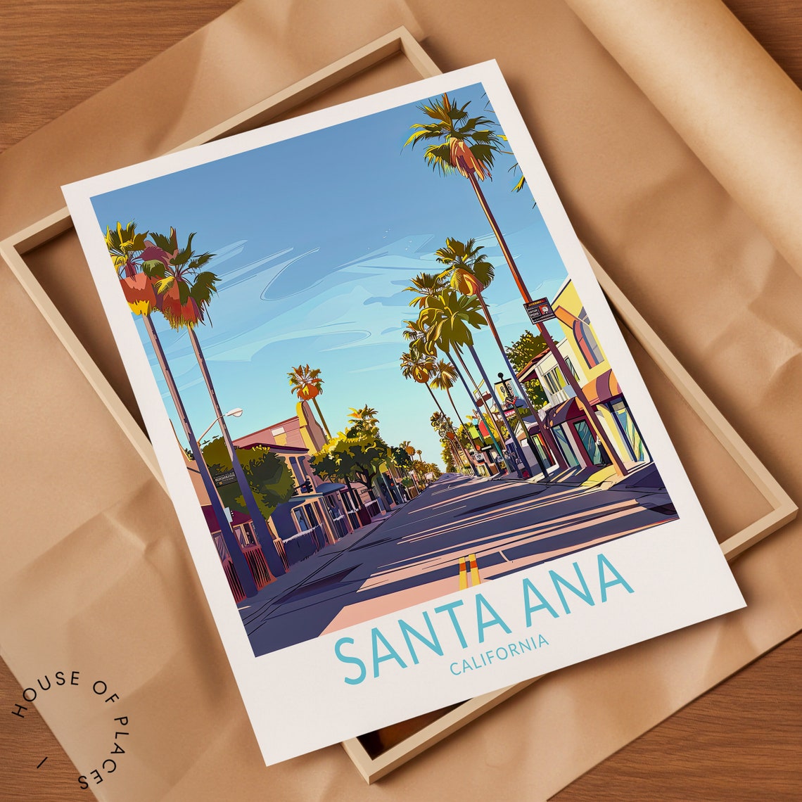 Santa Ana Travel Poster California City Wall Art Decor Santa Ana California Poster Usa Custom Travel Poster Home Decor - Image 2