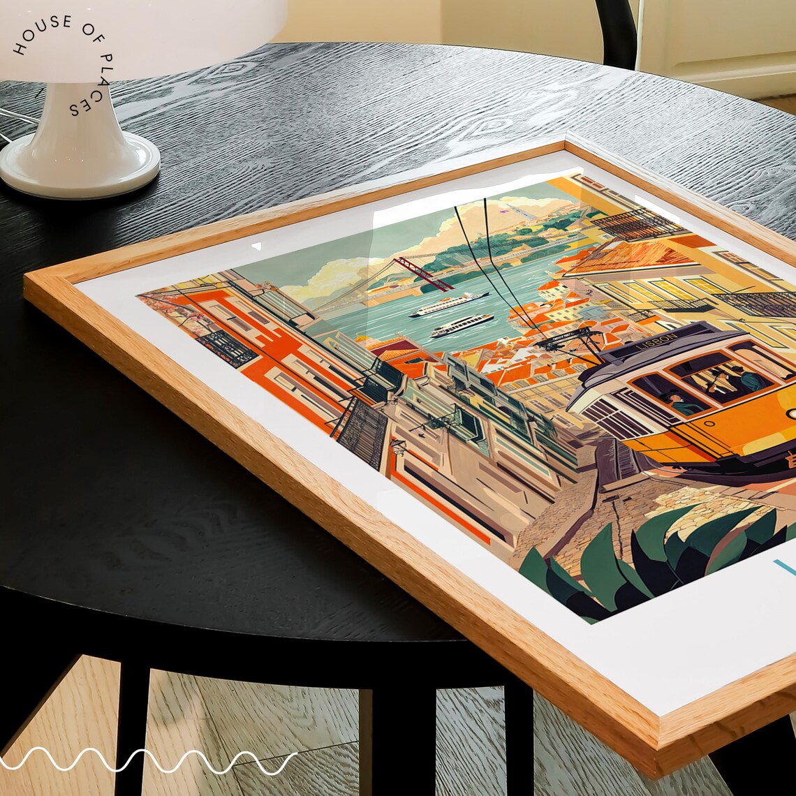 Lisbon Portugal Wedding Present Wall Art Print - Image 3