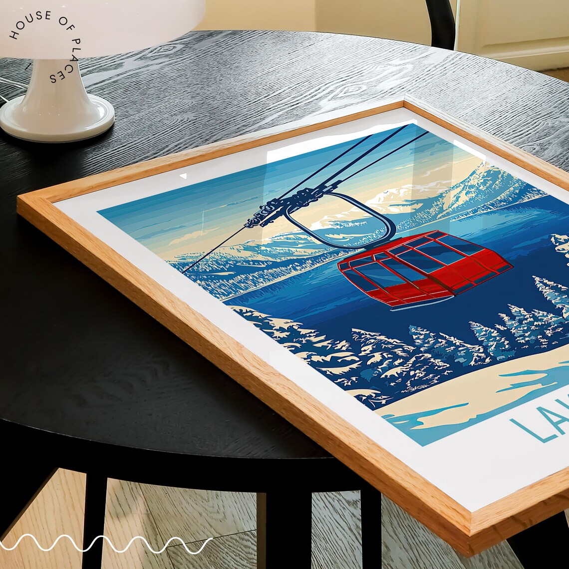 Lake Tahoe Winter Travel Poster, California Art Print - Image 3