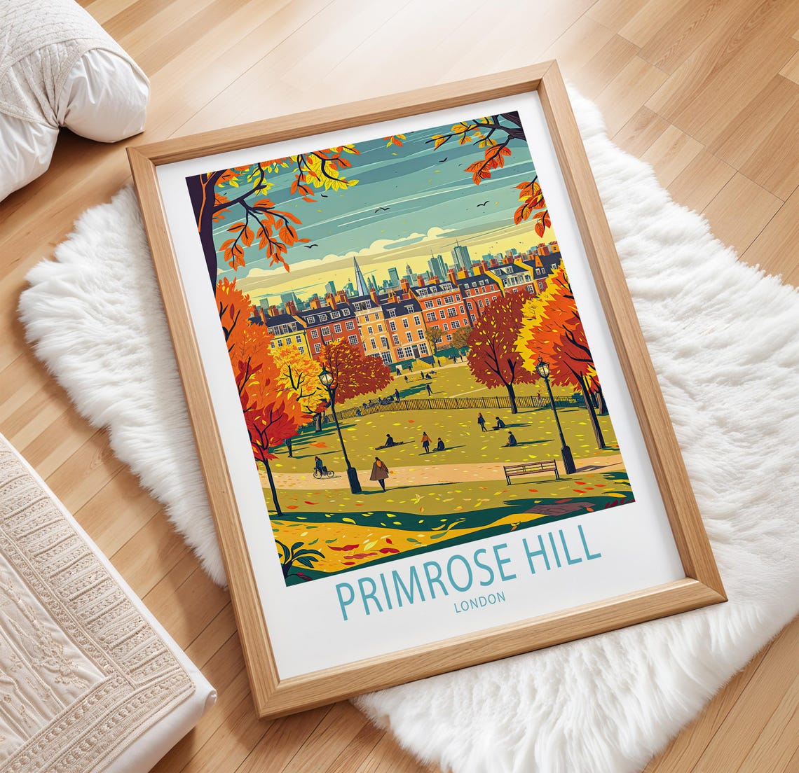 Primrose Hill London Travel Poster Uk London Wall Art Primrose Hill Regents Park Print Custom Travel Poster Birthday Gifts - Image 3