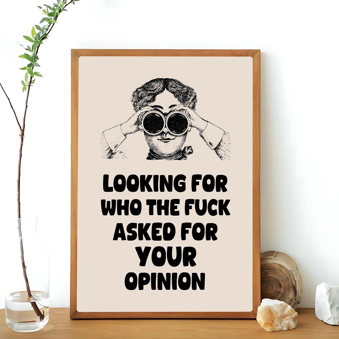 Looking For Who Asked For Opinion, Funny Desk Decor - Image 3