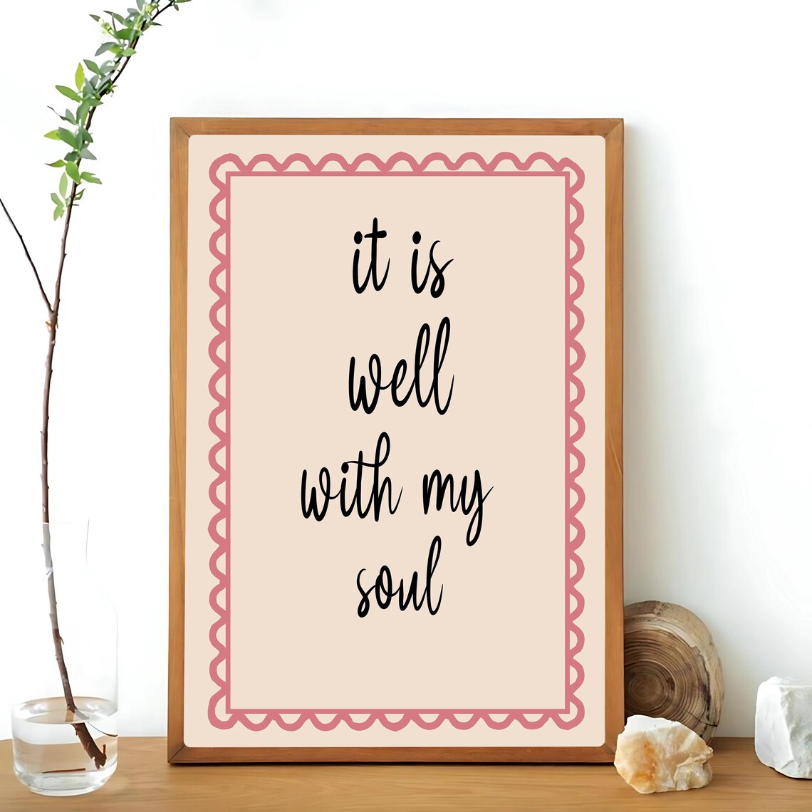 It Is Well With My Soul Art Print, Affirmation Poster - Image 3
