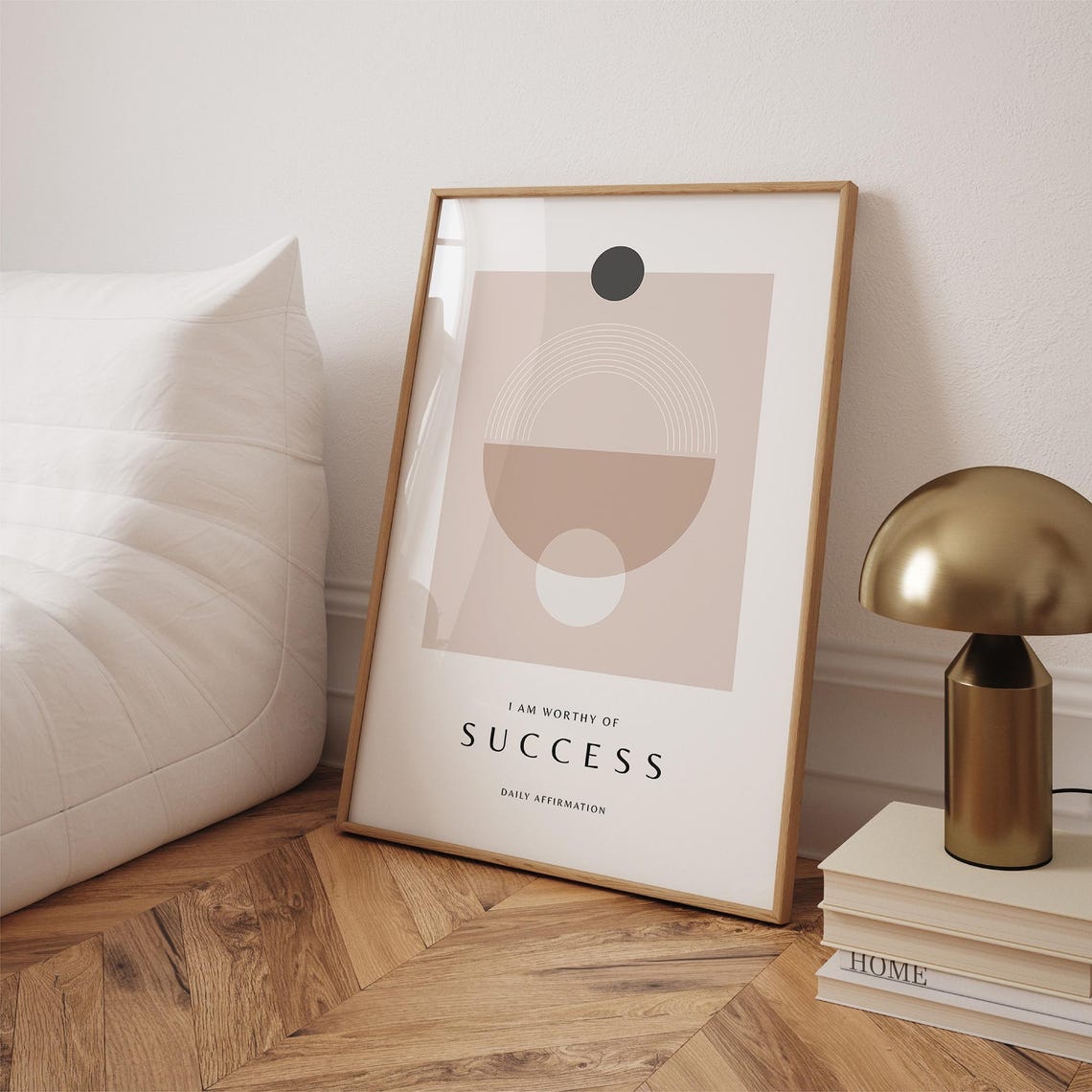 Wealth Affirmation Art Print Boho Minimalist Decor