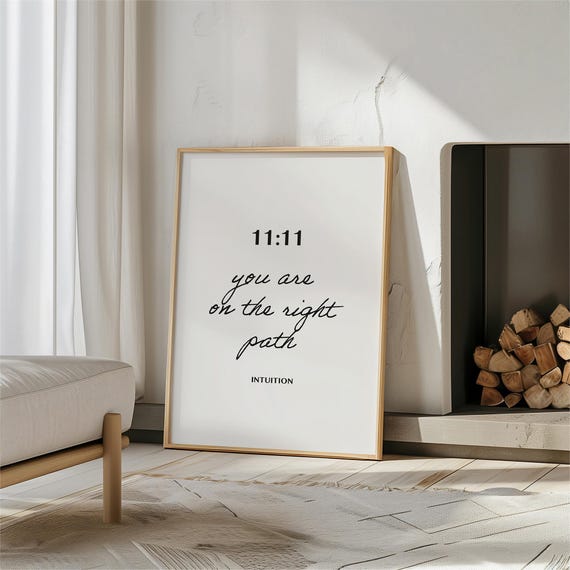 1111 Angel Number Minimalist Art Print