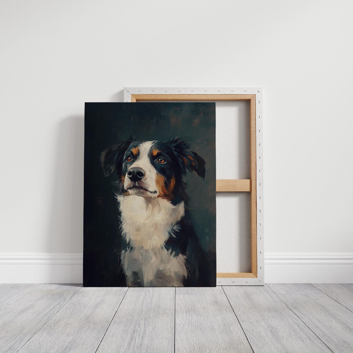 Bernese Mountain Dog Portrait Vintage Oil Painting Style Poster - Image 3