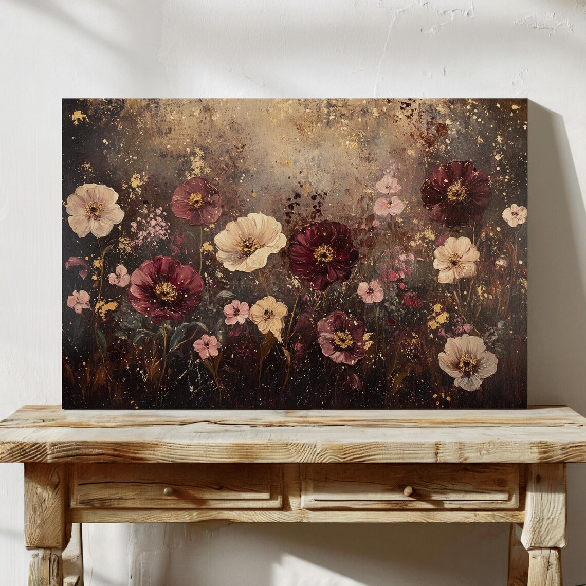 Abstract Floral Art Print, Rustic Floral Decor - Image 7