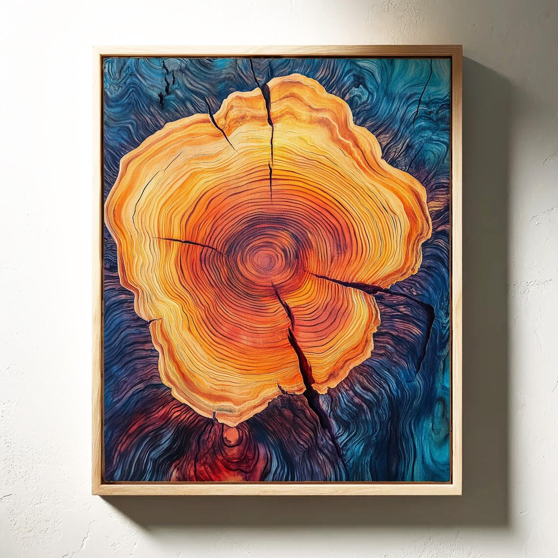 Tree Ring Art Print, Bold Abstract Nature Inspired - Image 3
