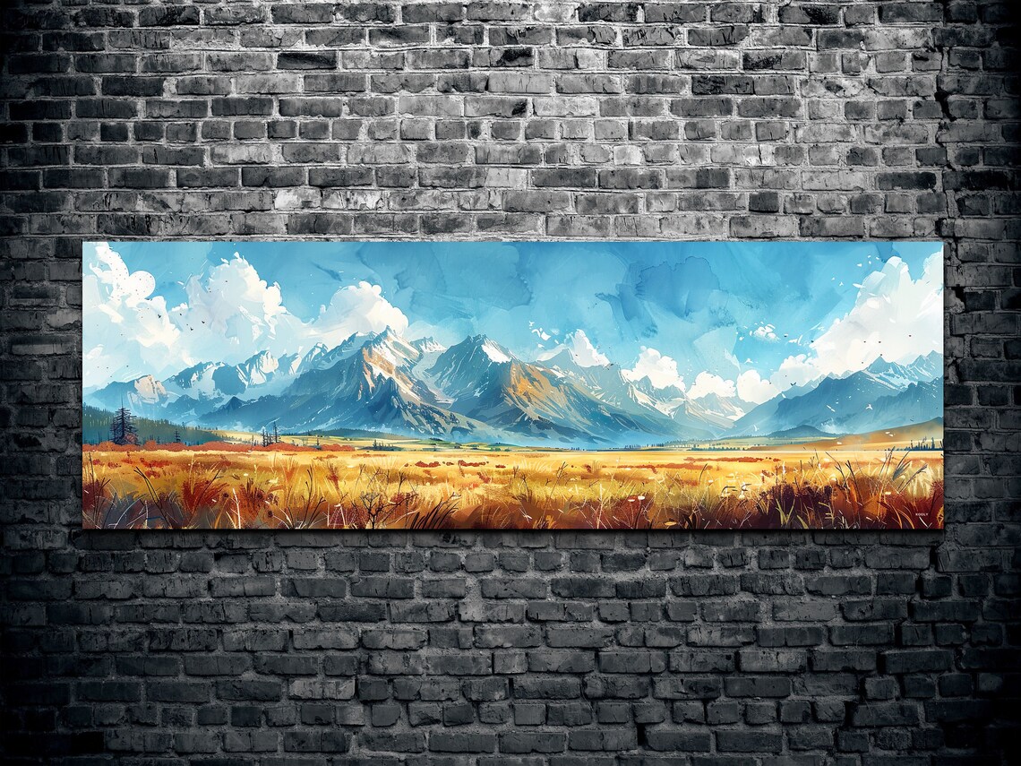 Brooks Mountain Range Mid-Century Modern Landscape - Image 2