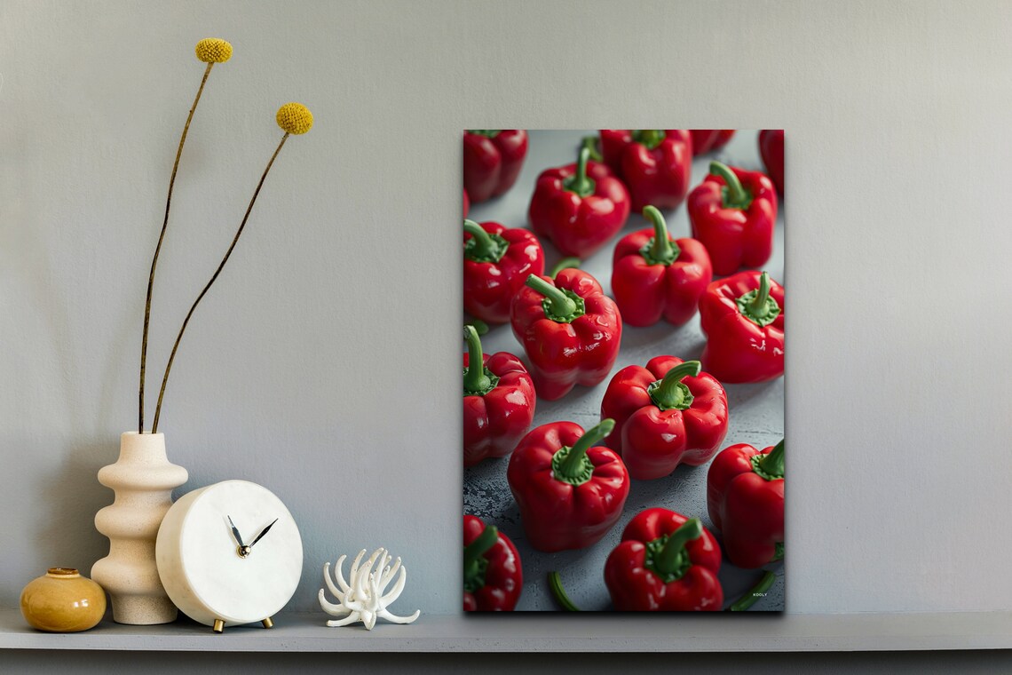Red Bell Peppers Still Life Photography Vibrant Kitchen Print - Image 7