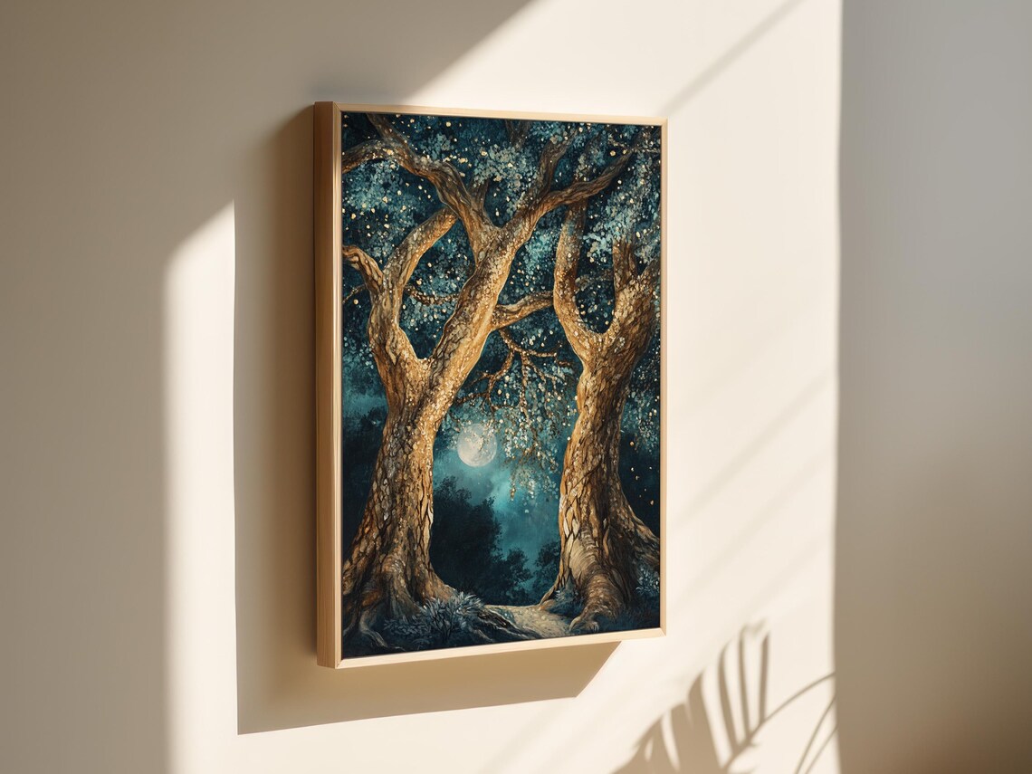 Majestic Enchanted Trees, Mystical Forest Art Print - Image 4