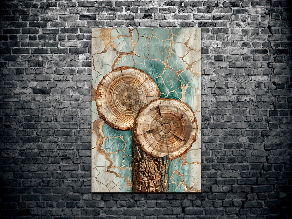 Abstract Tree Ring Nordic Nature Art Print - Image 2