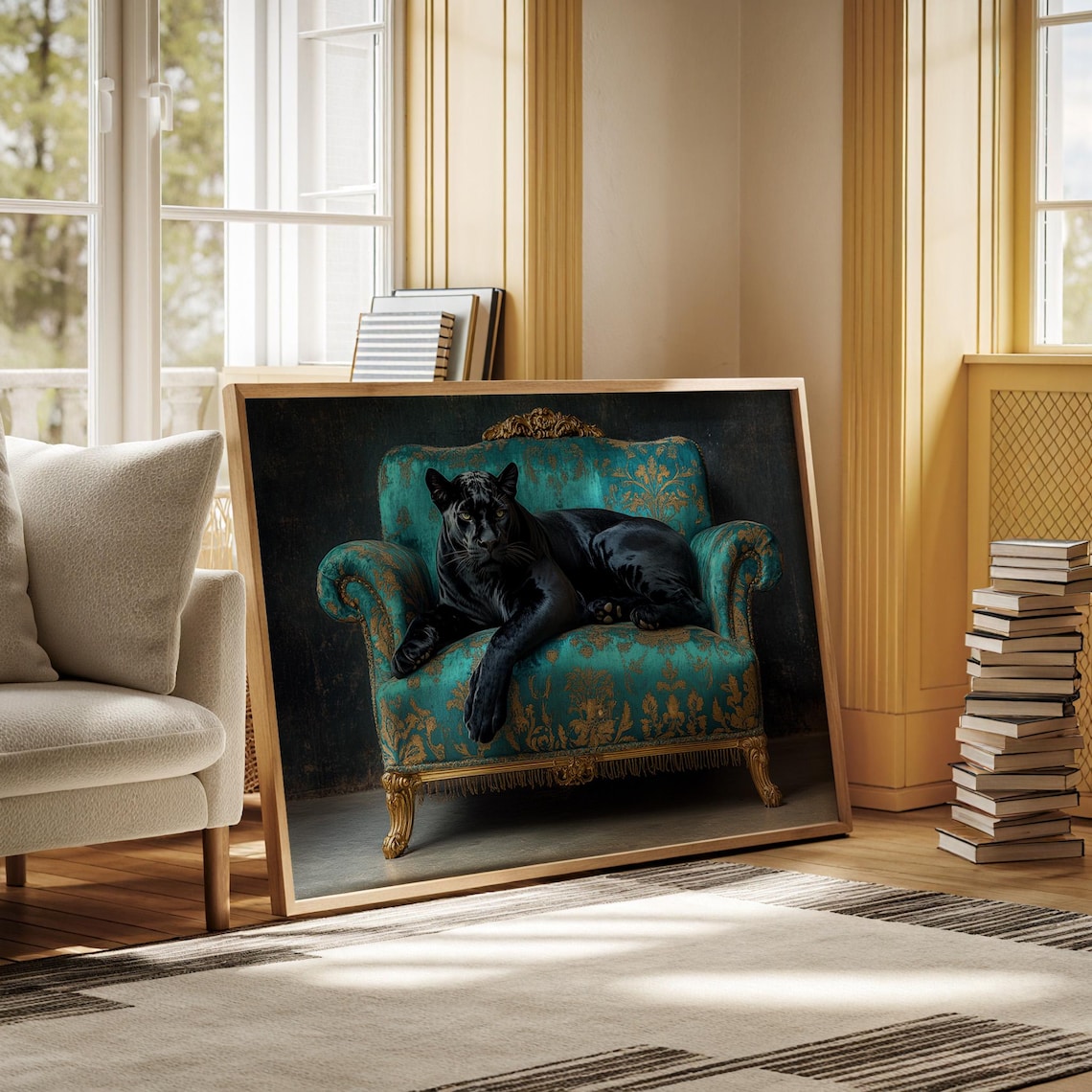 Black Panther Portrait, Bold Modern Animal Art Print - Image 6