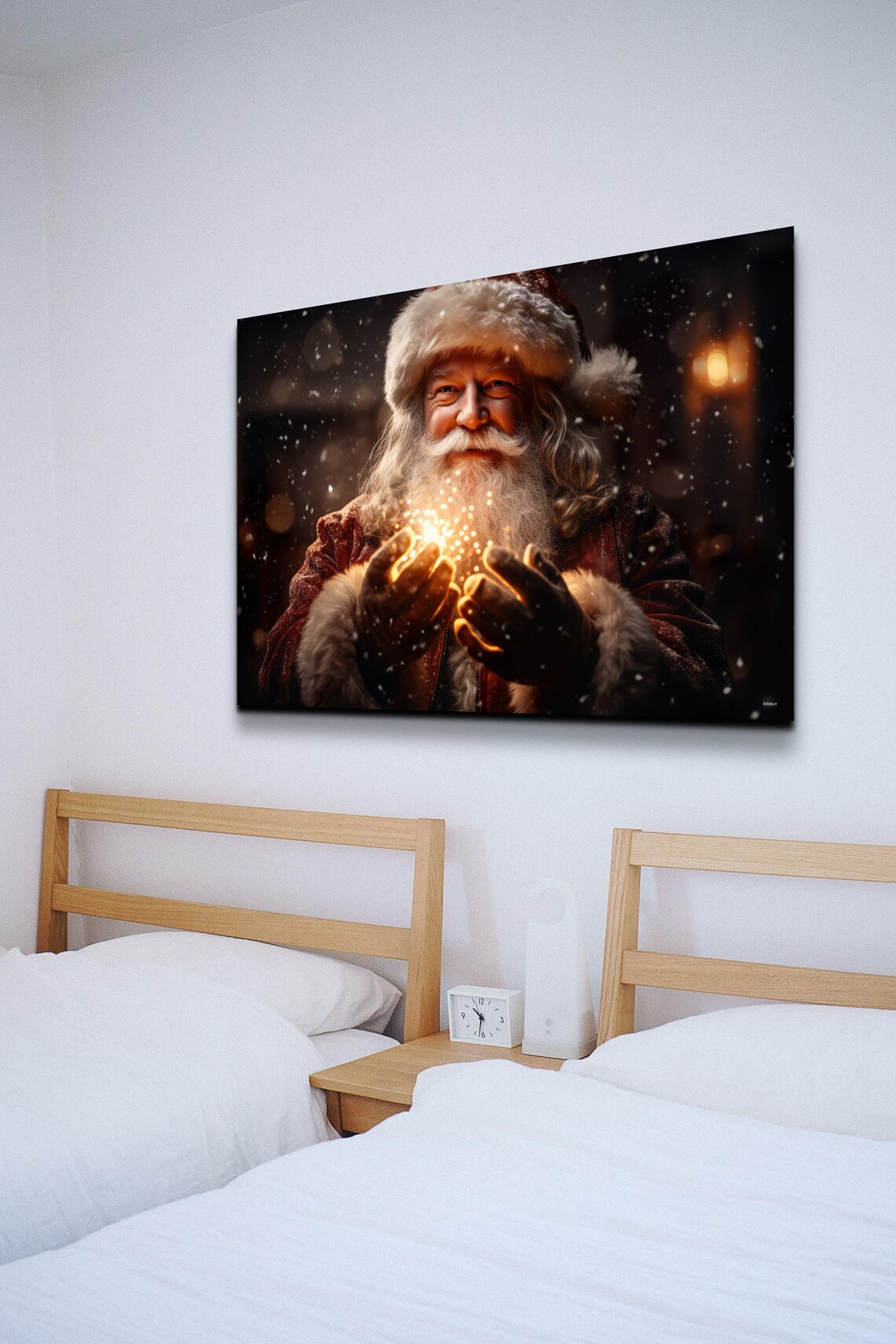 Santa With Magic In His Hands Christmas Art Print - Image 7