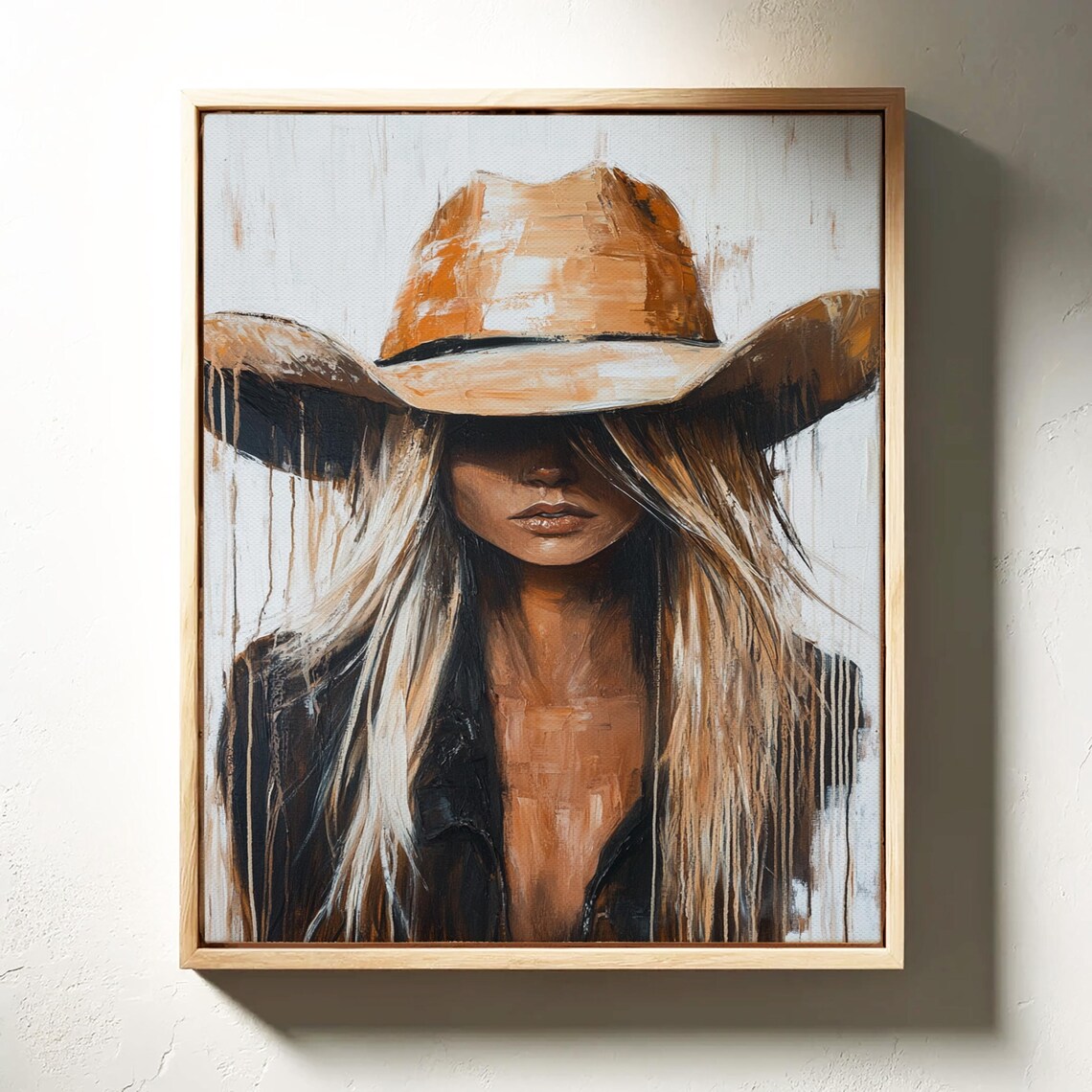 Cowgirl Portrait, Western Farmhouse Art Print - Image 3