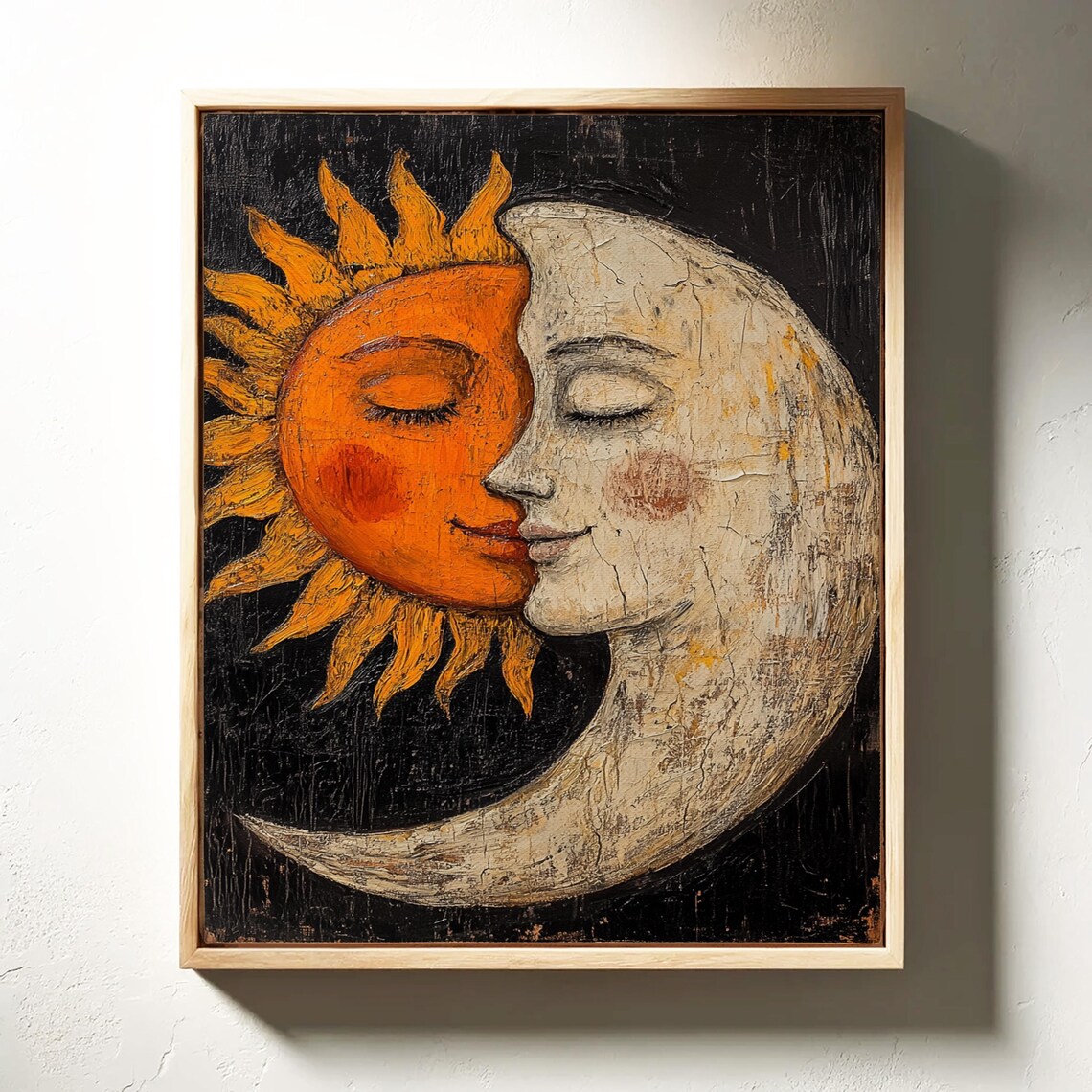 Rustic Sun and Moon Boho Celestial Art Print - Image 6