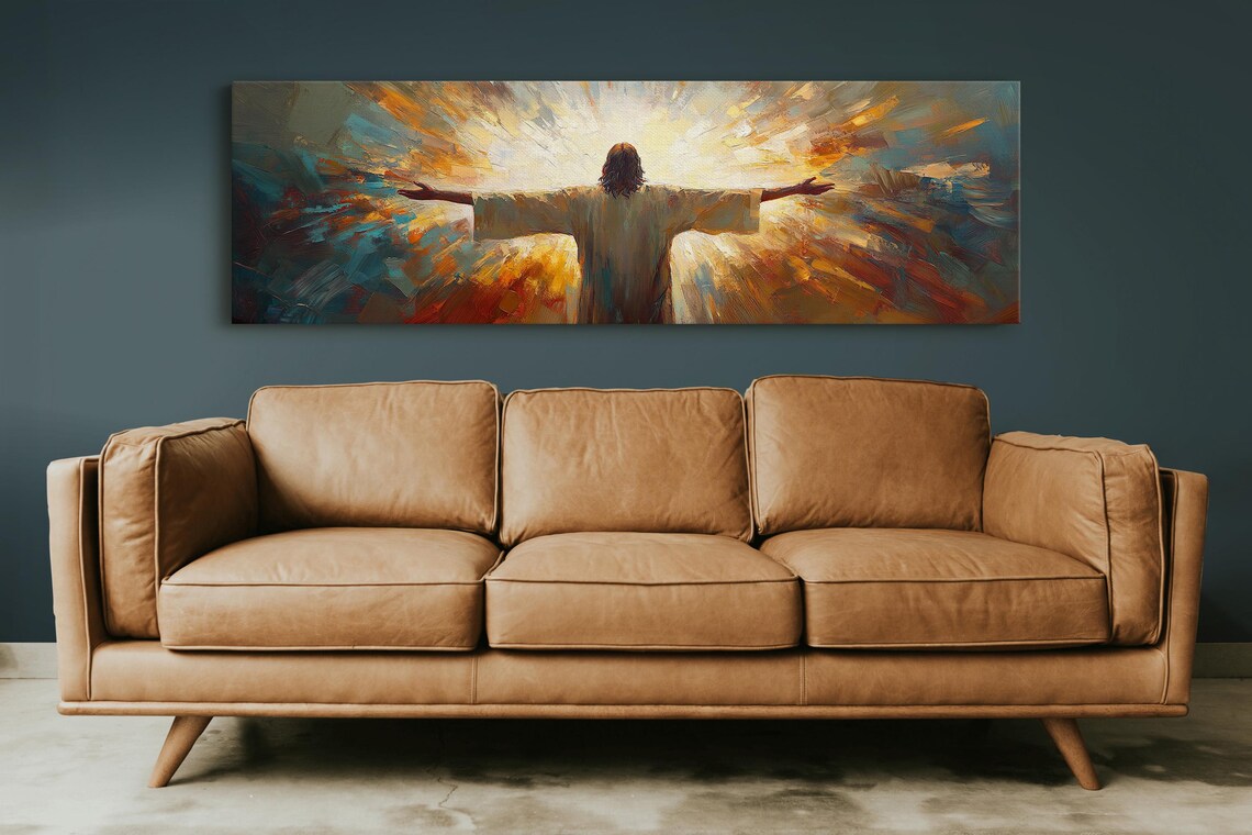 Jesus Welcoming All Christian Art Print, Panoramic - Image 6