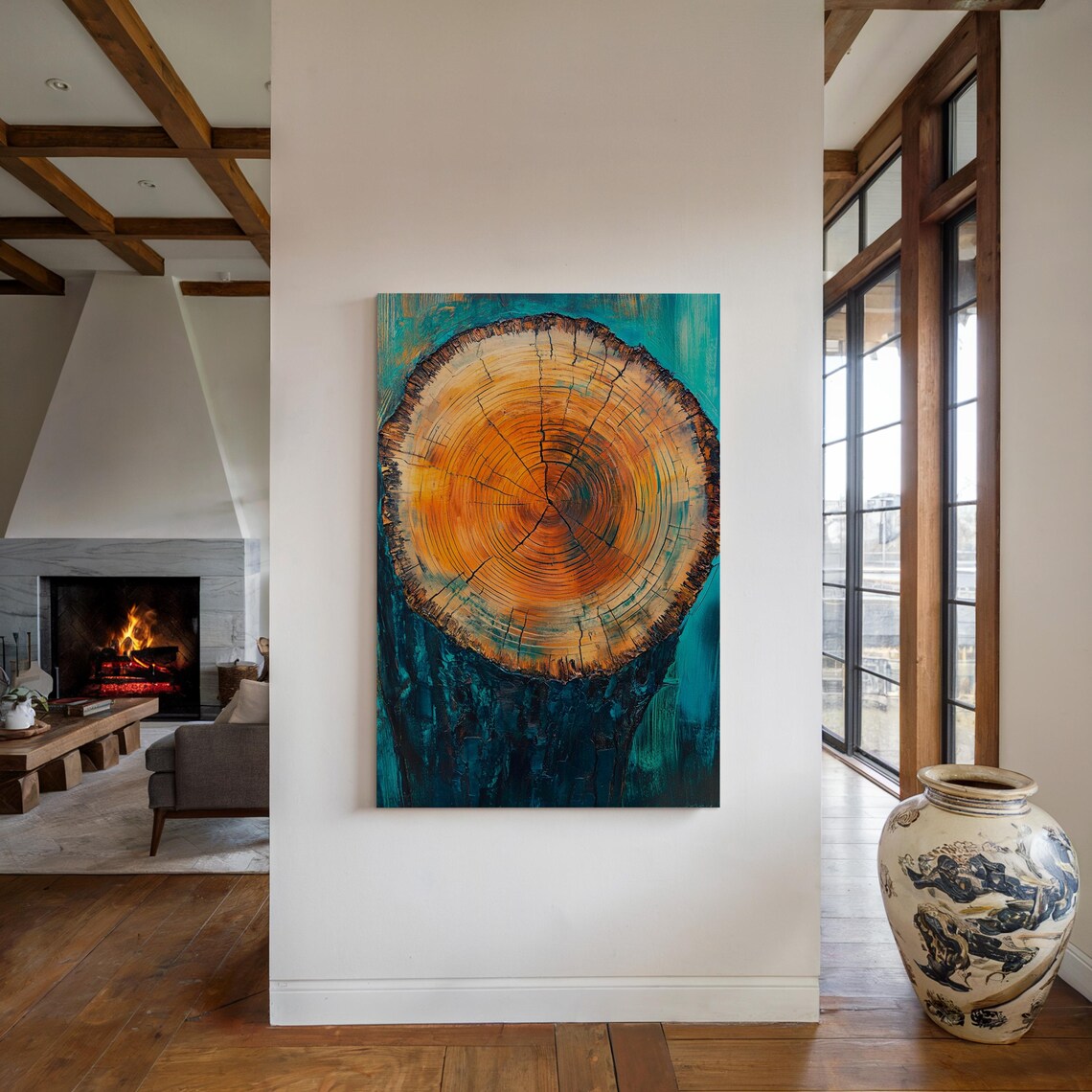 Tree Ring Modern Abstract, Nature Inspired Decor - Image 5