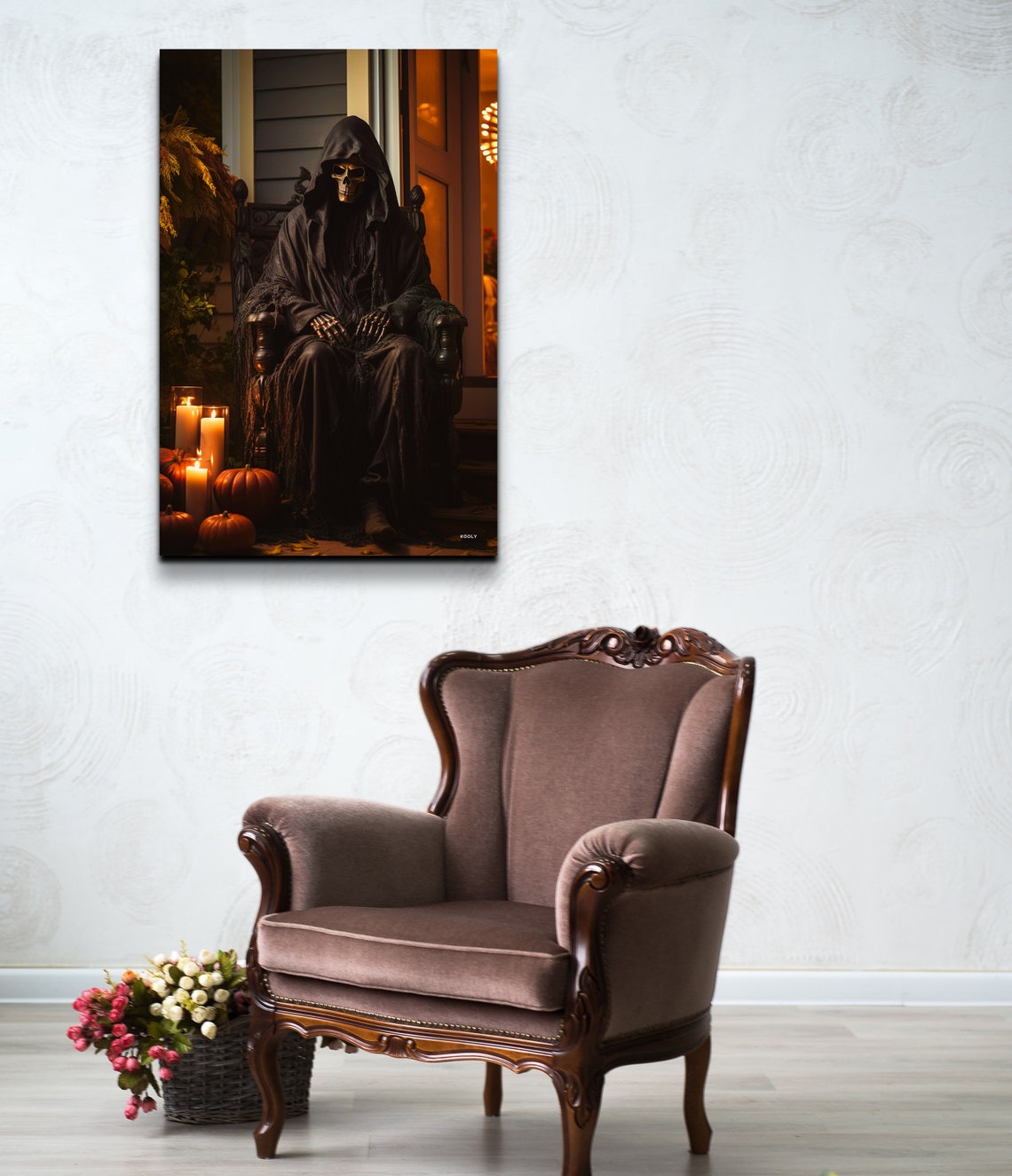 Grim Reaper Halloween Spooky Wall Art - Image 2