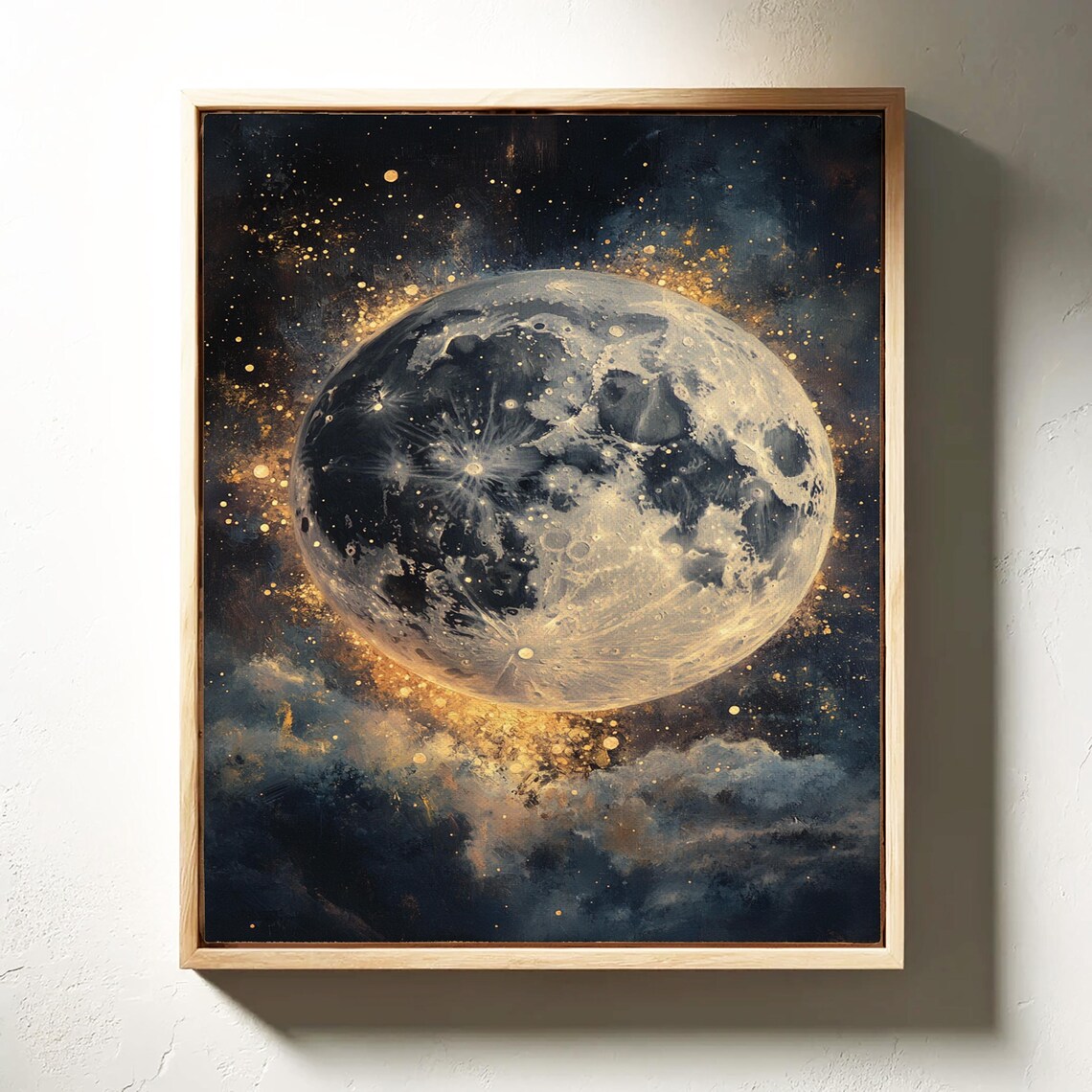 Full Moon Art, Mystical Celestial Wall Decor - Image 4