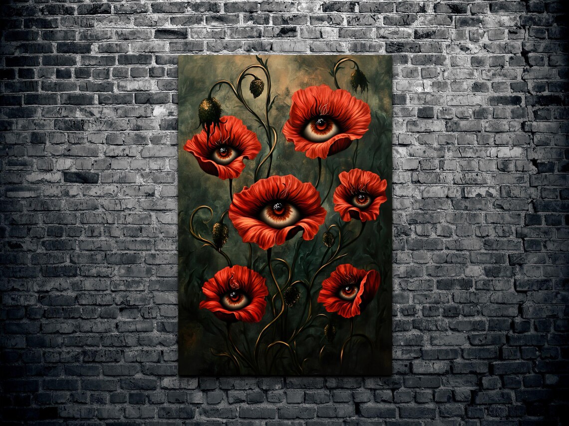 Watchful Roses Halloween Spooky Season Art - Image 2