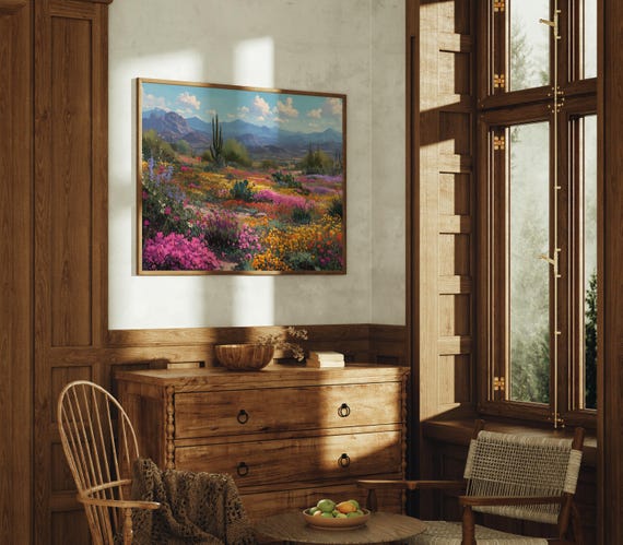 Vibrant Desert Wildflowers In Bloom