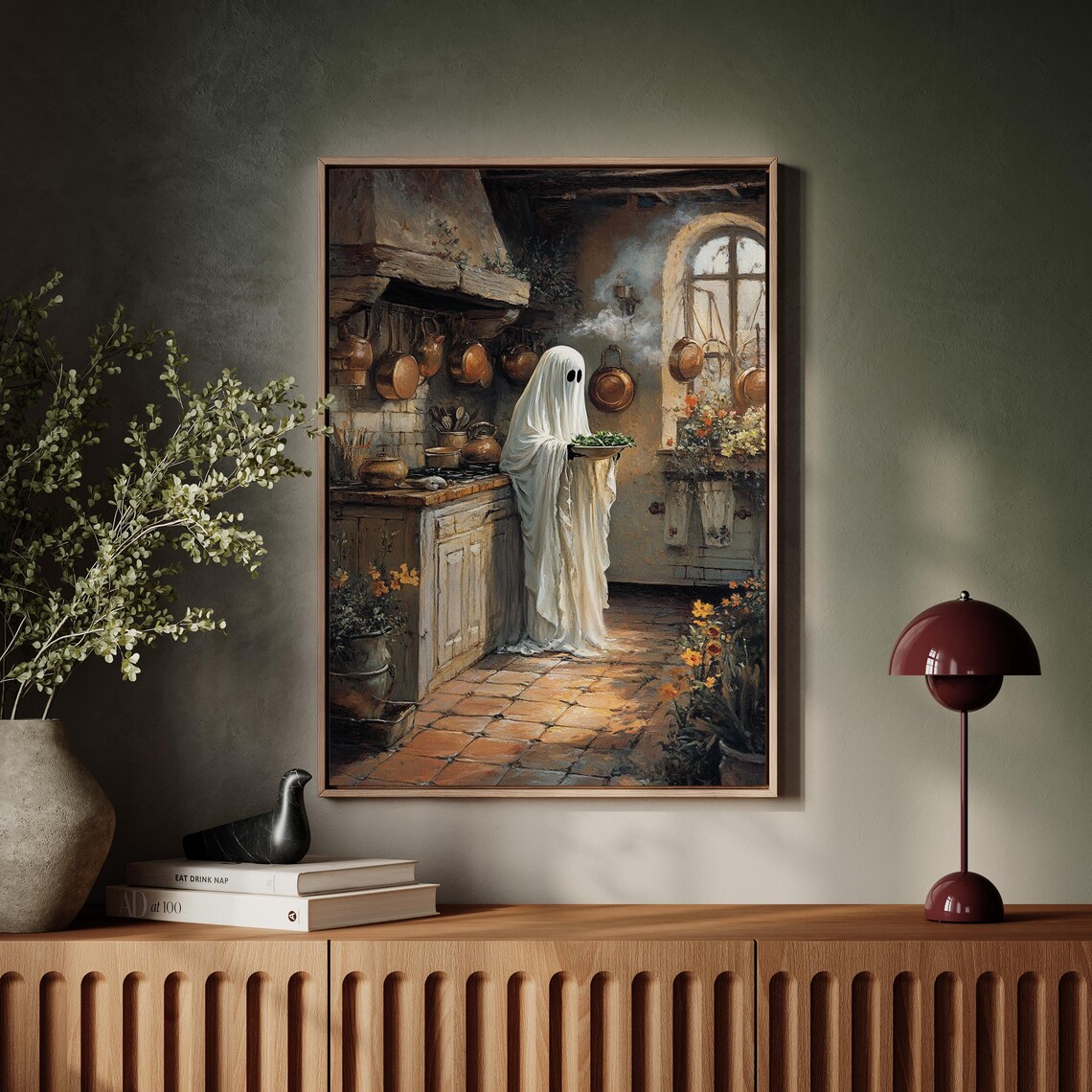 Cozy Rustic Kitchen Ghost, Haunted Farmhouse Scene - Image 4