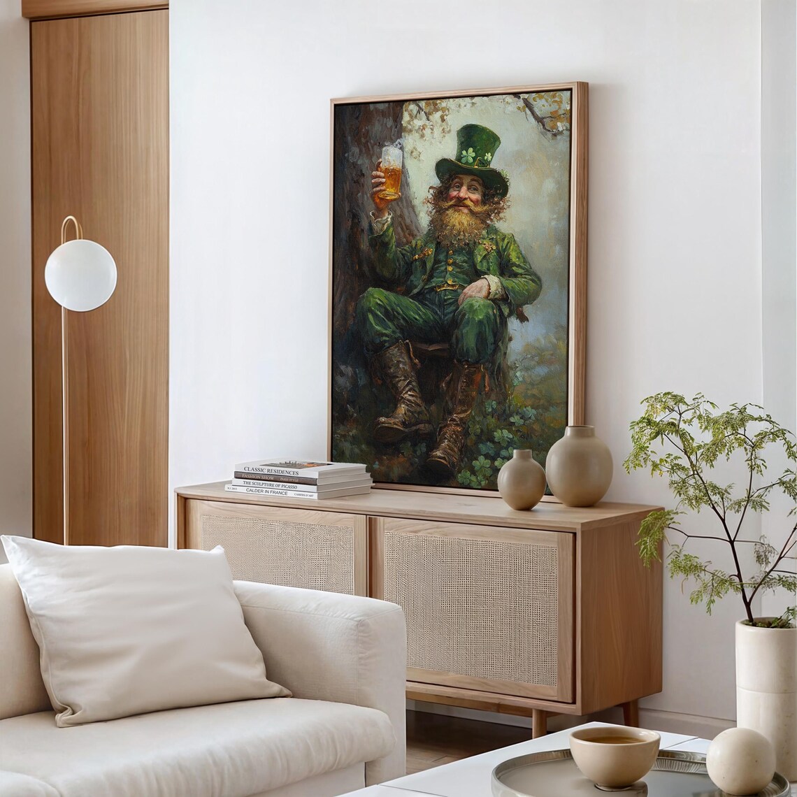 Jolly Leprechaun Raising A Toast Wall Art Print - Image 6