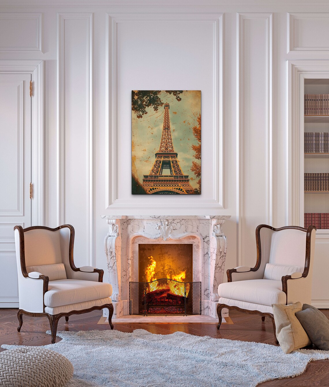 Eiffel Tower Mid-Century Modern Art Print - Image 4