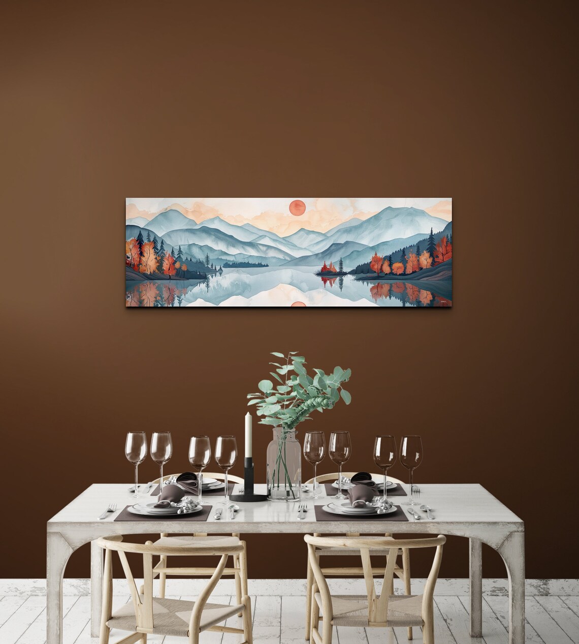 Adirondack Mountains Mid-Century Modern Wall Art Print - Image 6