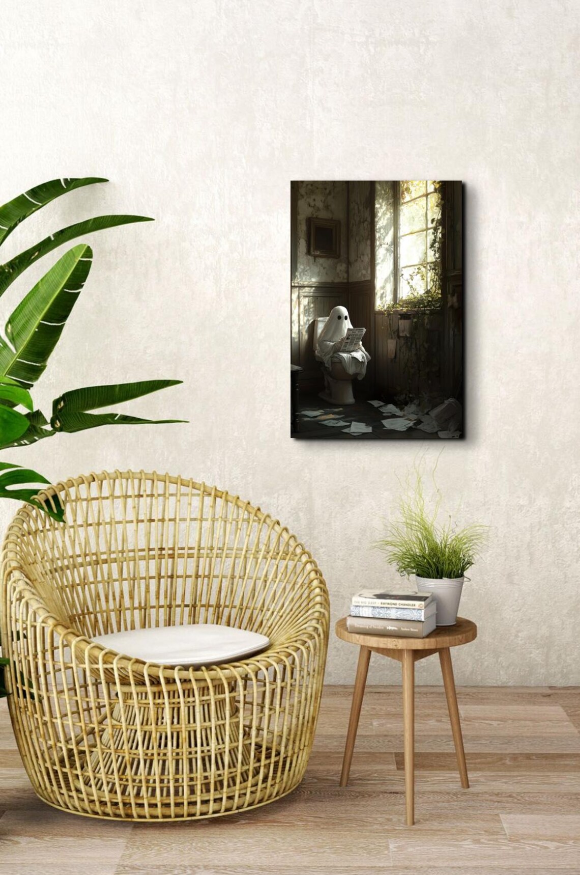 Victorian Bathroom Ghost, Halloween Art Print - Image 6