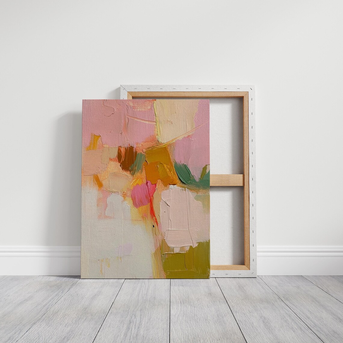Abstract Pastel Art Print, Bold Textured Modern Decor - Image 3