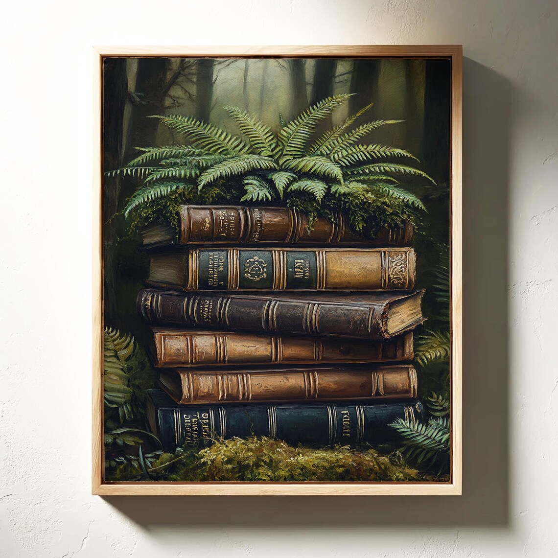 Dark Academia Book Art, Vintage Library Poster - Image 2