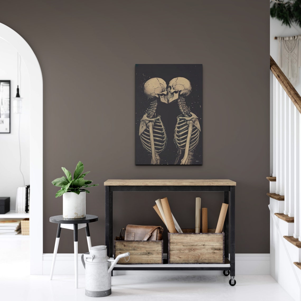 Romantic Skeleton Halloween Art Print - Image 7