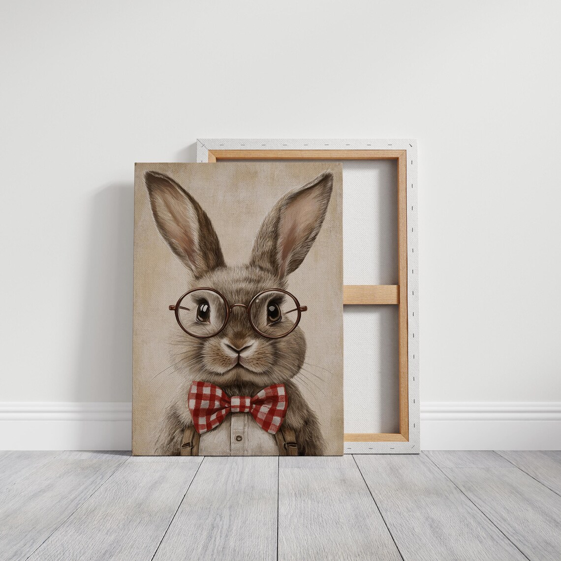Adorable Rabbit Portrait, Vintage Style Art Print - Image 3