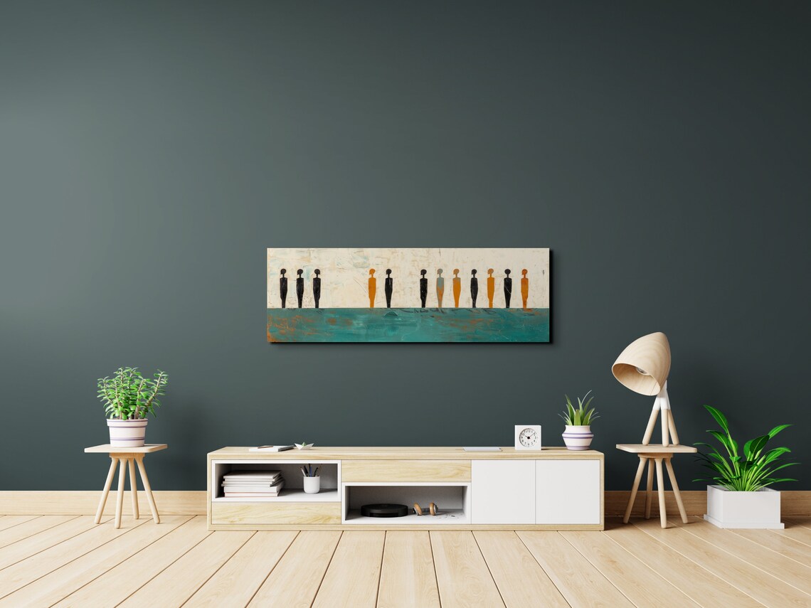Minimalist Abstract People On The Horizon Art Print - Image 3