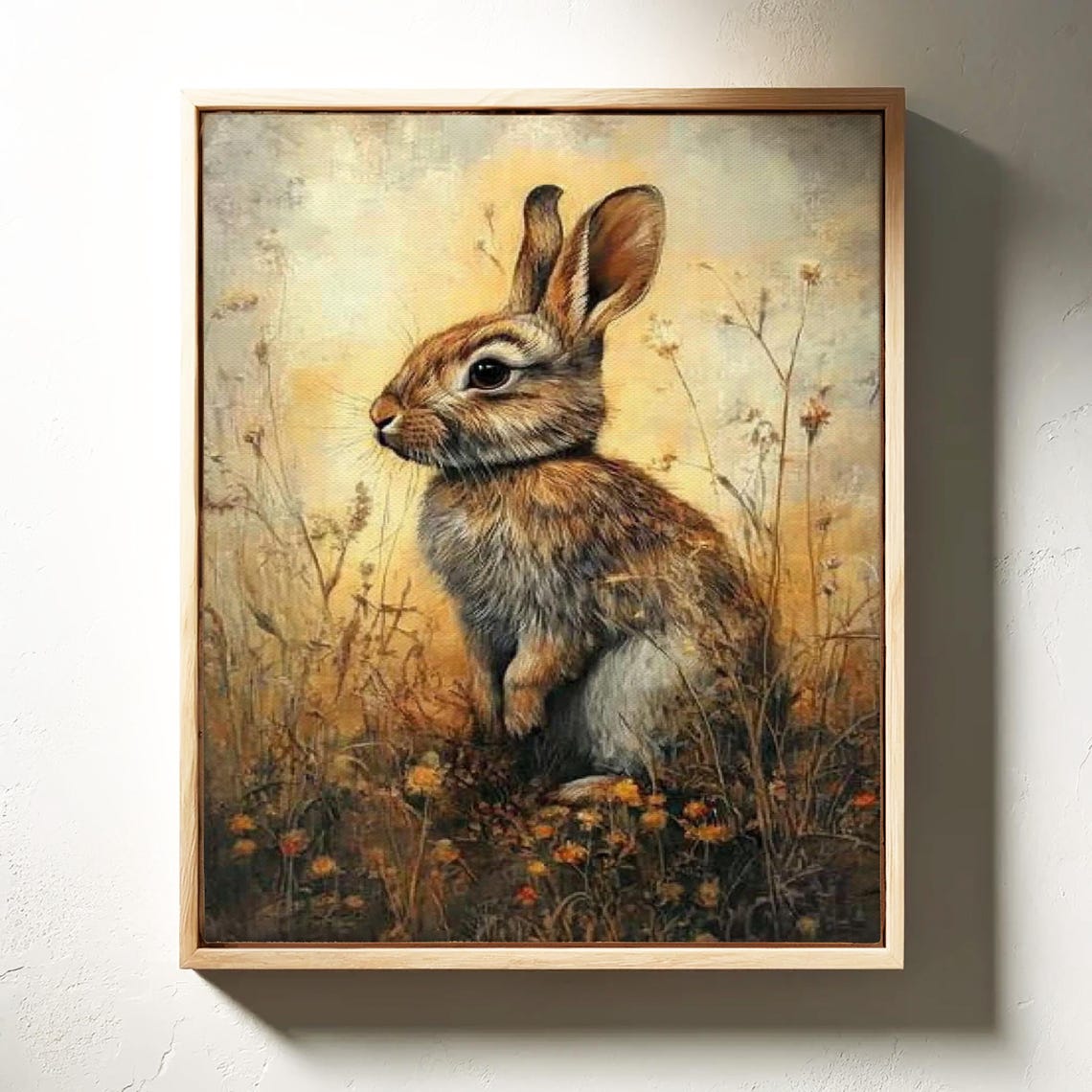 Rustic Charm Rabbit in a Golden Meadow - Image 5