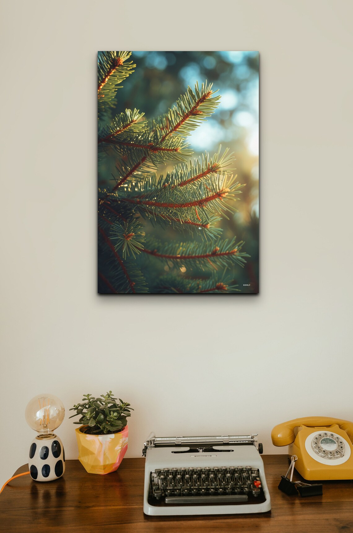 Pine Branch Art Print, Green Cabin Decor - Image 4