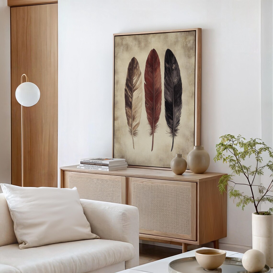 Rustic Feather Trio, Boho Inspired Art Print - Image 5
