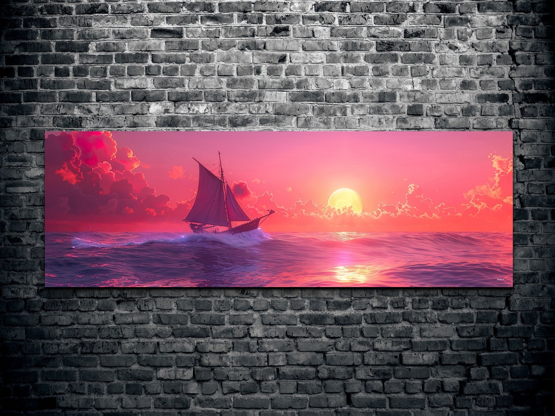Sailboat With Sunset, Nautical Wall Art - Image 2