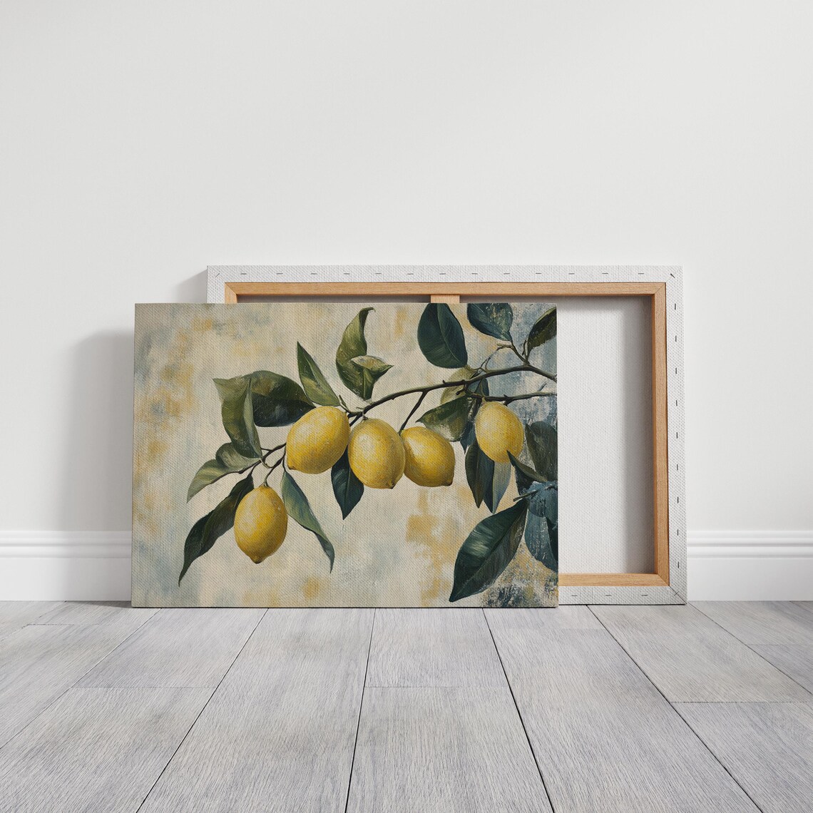 Rustic Lemon Branch Art Print, Vintage Kitchen Decor - Image 3